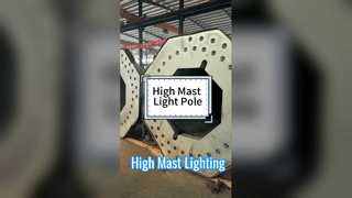 Factory Tour: How Professional High Mast Lights Are Made#Metal steel pole