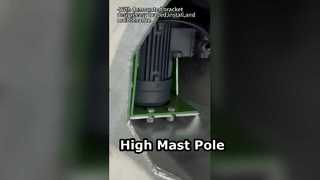 High Mast Pole with Automatic Lifting System | Hot-dip Galvanized Octagonal Design #Shorts