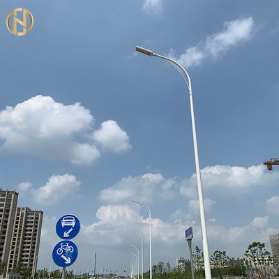 Steel Pole Manufacturer 12M Galvanized Street Light Pole Steel Single Arm pole