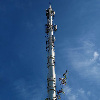 Customized Hot Dip Galvanized Telecommunication Post With Ladders And Platform