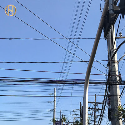 SS400  Telecommunication Electric Steel Pole Customized