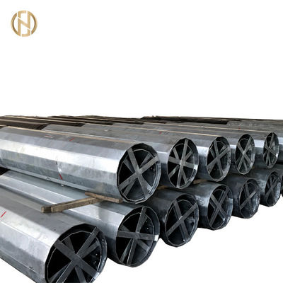 21M 69KV Galvanised Power Pole Galvanized Steel Post Wind Resistant