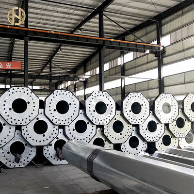 Low Voltage 11.5M Galvanized Steel Pole  Q420B Materia