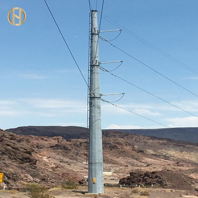 Galvanized Metal Power Pole NEA 105FT 110FT 30M 32M 138KV 132KV