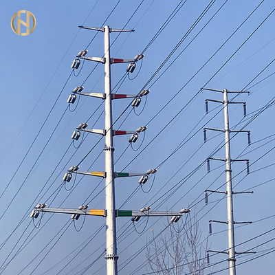 Transmission line Galvanized Steel Tubular Electrical Power Pole