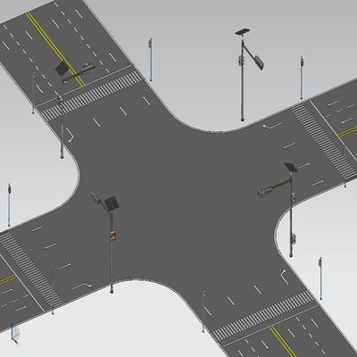 12M Cantilever ASTM GR65 Traffic Light Pole For Street