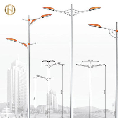 Customized Hot Dip Galvanized 15 Meters Steel Street Light Pole