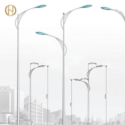 High Precision Street Lamp Pole 6 - 12M Height With Various Design