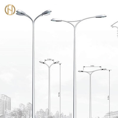 Galvanized Street Light Pole  3M 6M 9M 12M Custom Octagonal Light Pole