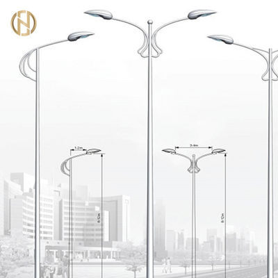 3-10mm Thickness Galvanized Light Pole  2% Dimension Tolerances