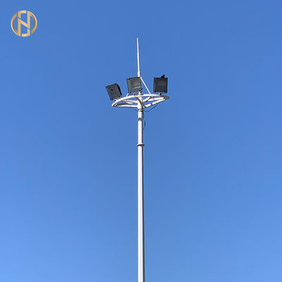 Dodecagon Shape High Mast Pole  Galvanised Light Pole 75FT 80FT