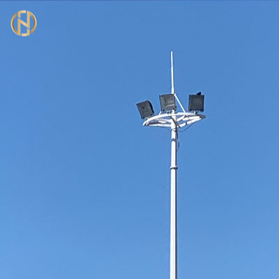 Q420 Steel Octadecagon High Mast Lamp Pole 20M 30M 35M 40M