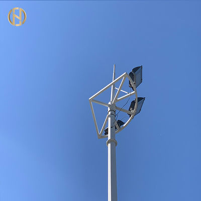 Octadecagon High Mast Pole With LED Flood Lighting System 20M 30M 35M 40M