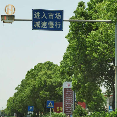 Anti Corrosion Road Sign Post 3M 6M 8M 9M For Traffic Control System