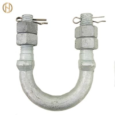 Silver Color Pole Accessories   U Type Bolts For Tower Fasteners Tower Fittings