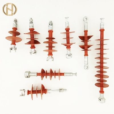 Red Color Pole Accessories , 10-500kV Composite Suspension Insulator