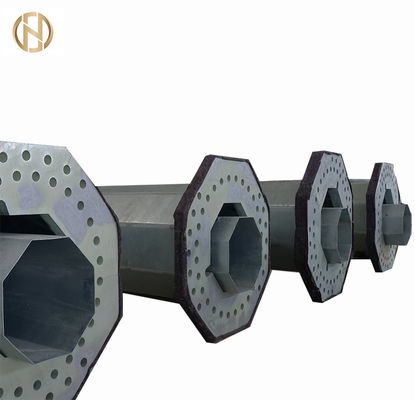 Wind-Resistant 100FT 120FT Telecom Poles Telecommunication Post with ASTM A572 GR65 Steel for Different Requirements