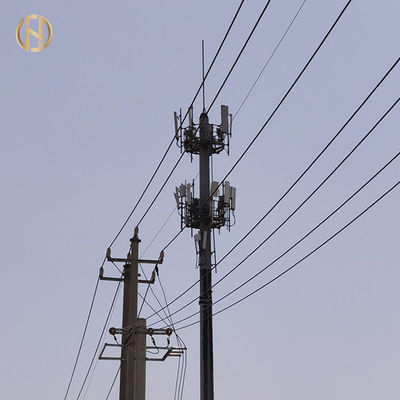 30m Hot Dip Galvanized Telecom Mast Poles ASTM A572 GR65 Steel