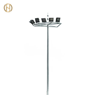 35M Hot Dip Galvanized High Mast Lighting Poles With Led Lights