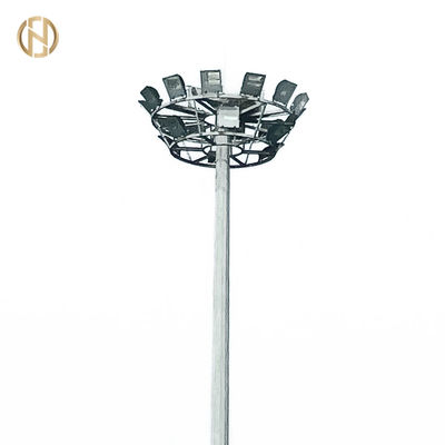 Stadium Galvanized High Mast Pole for Sports Field Lighting 25M 28M 36M 40M Height