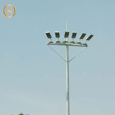 Polygonal Q460 Street Light High Mast Light Pole Overlap Connection