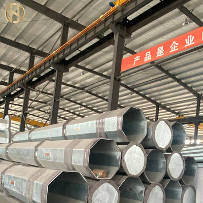 Tubular Metal Electrical Power Pole 11M 450daN 550daN Low Silicon Well Finished