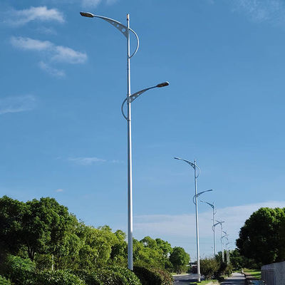 Buy Customizable Street Light Pole Design with Hot-Dip Galvanized Steel Material online manufacture