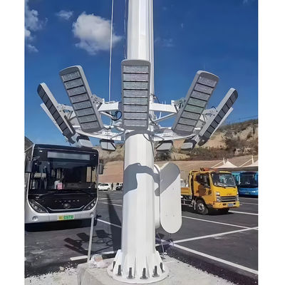 Buy High Mast Pole Stadium Lighting with Remote Controlled Lifting System for Easy Maintenance and Galvanized Steel Structure online manufacture