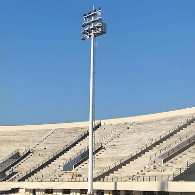 Buy High Mast Pole Polygonal Stadium Lighting Pole with Wide Angled Lights and High Luminous Flux for Stadium Illumination online manufacture