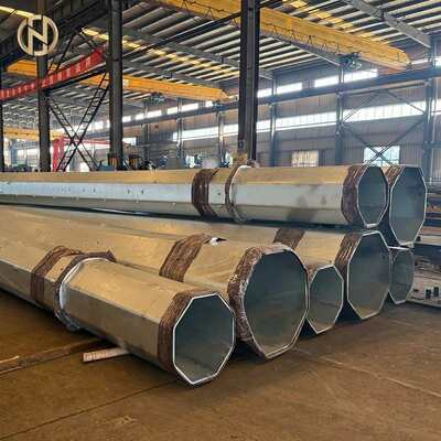 buy FUTAO Hot-Dip Galvanized Power Transmission Pole Steel Utility Pole for High Voltage Electricity Distribution online manufacture
