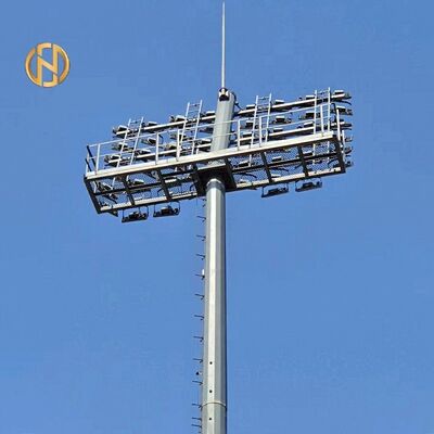 Buy High Mast Lighting Pole with Auto Lifting System | 20M 25M 30M 35M Stadium & Airport Light Tower | IP65 Hot-Dip Galvanized online manufacture
