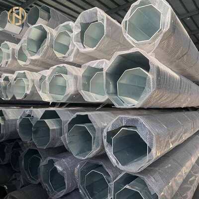 Buy Telescopic Metal Utility Pole Steel Tubular Electric Transmission Pole for Outdoor Electrical Power Project online manufacture