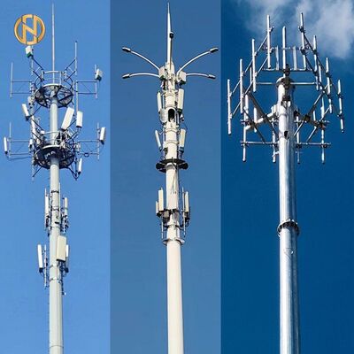 Buy Q355 Galvanized Steel Monopole Telecommunication Tower (15m-45m) | Custom Cell Tower Manufacturer online manufacture
