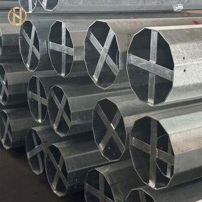 Buy Q355 Hot Dip Galvanized Steel Power Transmission Pole, 12/16 Sided Slip Joint Electrical Utility Tower (AVE ≥ 86μm) online manufacture