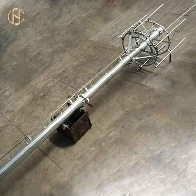 Buy HDG Steel EN1090 CE Certificated 4G 5G Telecommunication Monopole Pole for Mobile Cell Tower Antenna Mast online manufacture