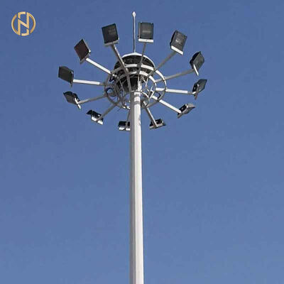 Buy FUTAO Source Factory Galvanized 20m 30m High Mast Pole with Motorized Lift System Multi-head LED Light for Football Tennis Stadium Global Export online manufacture