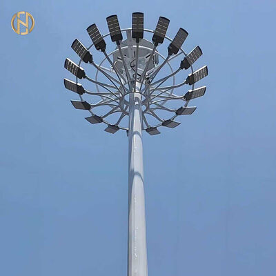 Buy Stadium Lighting High Mast Pole with Various Pole Shapes and Heights 15 to 40 Meters Featuring Durable Galvanized Steel Construction online manufacture