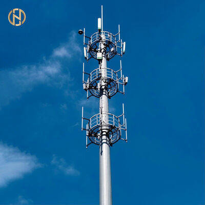 Buy AWS D1.1 & ISO 1461 Certified Monopole Communication Tower for Global Telecom Infrastructure online manufacture