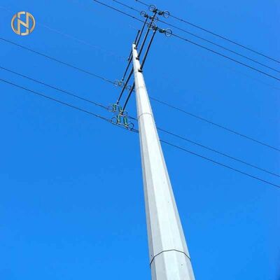 Buy 33kV/66kV Q355B HDG Octagonal Steel Utility Pole, 30FT/40FT Slip-Jointed Monopole for Overhead Power Lines, ISO 1461 online manufacture