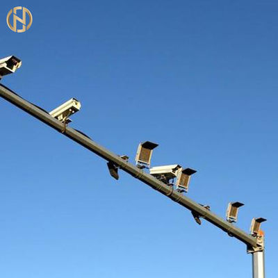 Buy 10-35M Height CCTV Camera Pole  Galvanized Steel Security Camera Pole online manufacture