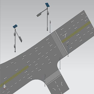 Buy T Type Octagonal Shape 6M Cantilever Traffic Light Post online manufacture