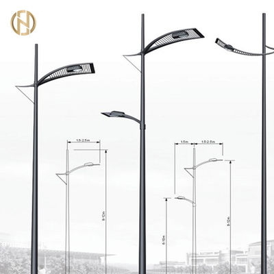 Buy 8M Street Light Pole Q235B Round Conical Single Arm Light Pole online manufacture