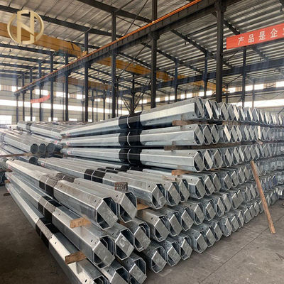 Buy Black Painting Electrical Power Pole  10M 700daN Electric Utility Pole online manufacture
