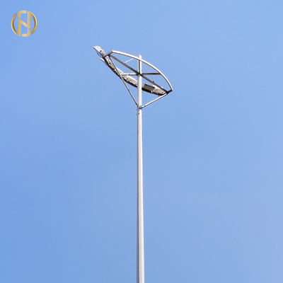 Buy Football Fileds High Mast Light Pole 20M 30M 80-100μM Galvanization Thickness online manufacture