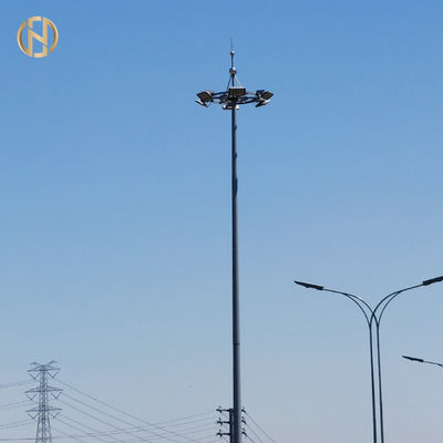 Buy 80FT 85FT 90FT High Mast Pole High Mast Tower Installed At Stadium online manufacture