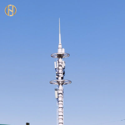 Buy Hot Rolled Steel Communication Tower Pole 35M 36M Long Service Life online manufacture