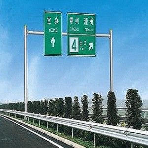 Buy Q235B Q345B Hot Dip Galvanized Street Sign Pole online manufacture