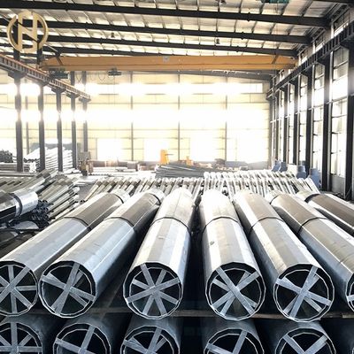 Buy 161KV 25mm SS400 Galvanized Gi Octagonal Street Light Pole  ISO10474 online manufacture
