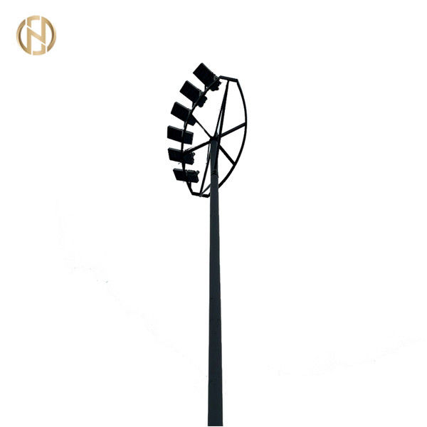 Lifting System Hot Dip Galvanized Steel 30m High Mast Poles