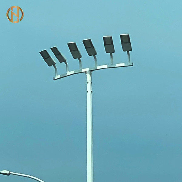 30m High Mast Pole With Lifting System And Hot Dip Galvanized Steel For Stadium Lighting And 50000 Hours Lifetime